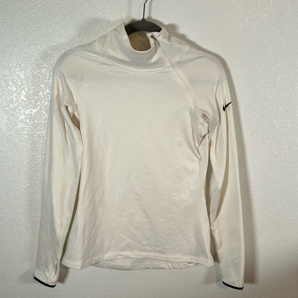 Nike Pro White Monochromatic Reptile Print Dry Fit Activewear Top Size Medium